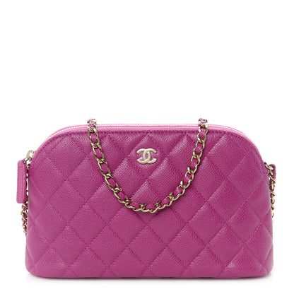 Chanel Caviar Quilted Classic Clutch With Chain Fuchsia 1 of 10