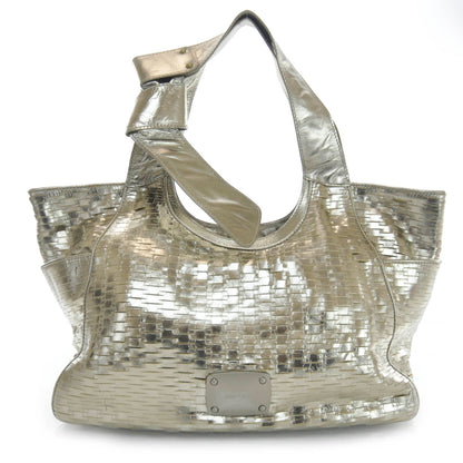 Jimmy Choo Slashed Leather Keeya Gold 1 of 7