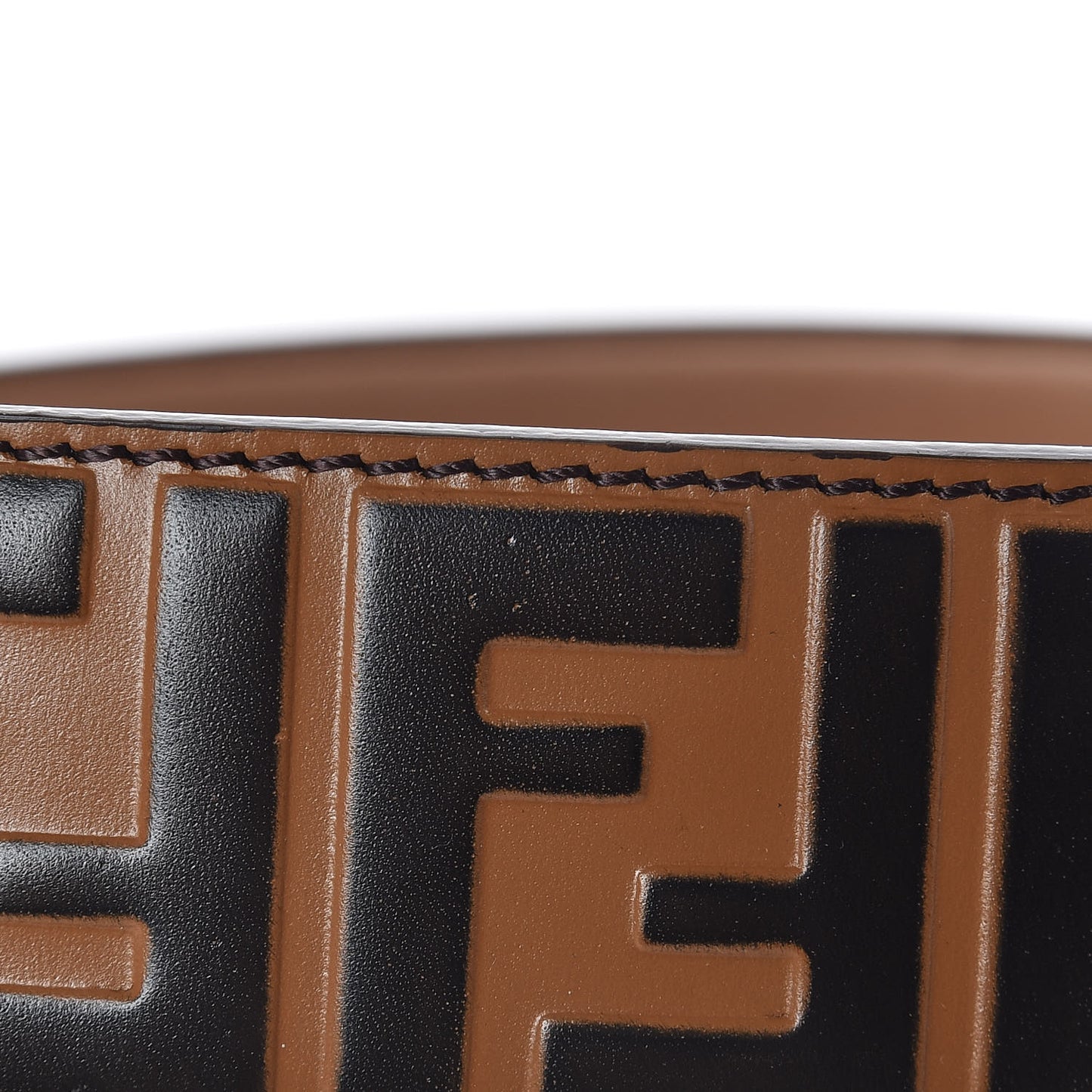 Calfskin FF 1974 Embossed Strap You Tobacco Black