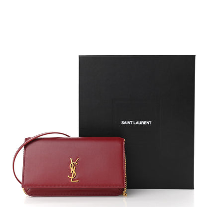 Saint Laurent Smooth Calfskin Monogram Phone Holder Crossbody Opyum Red 10 of 10