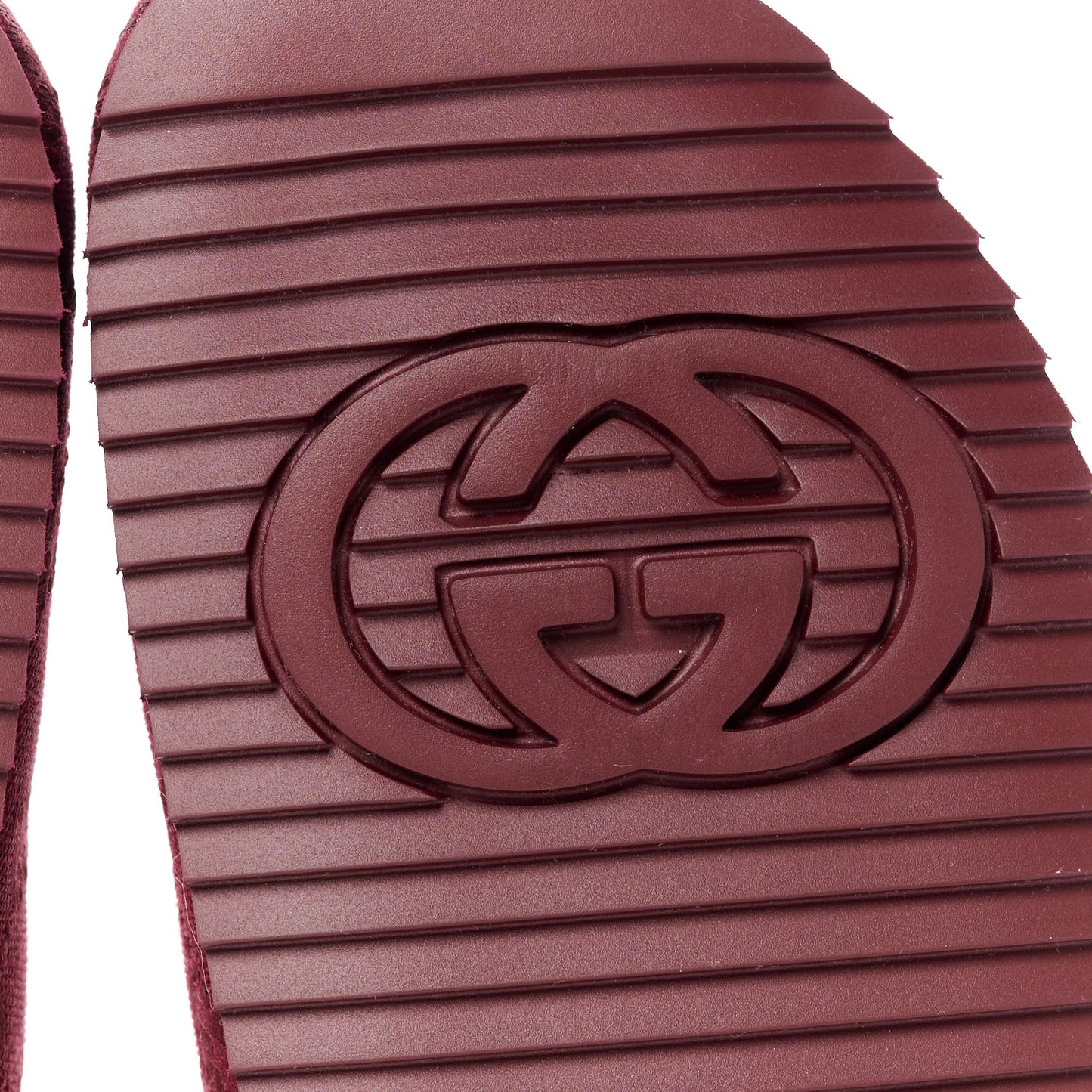 GG Supreme Monogram Womens Horsebit Slippers 39 Rosso Ancora