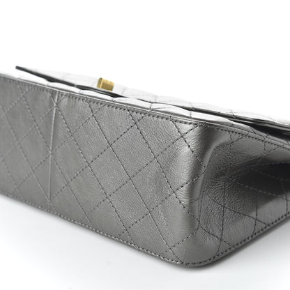 Chanel Metallic Calfskin Quilted 2.55 Reissue 226 Flap Charcoal 6 of 9