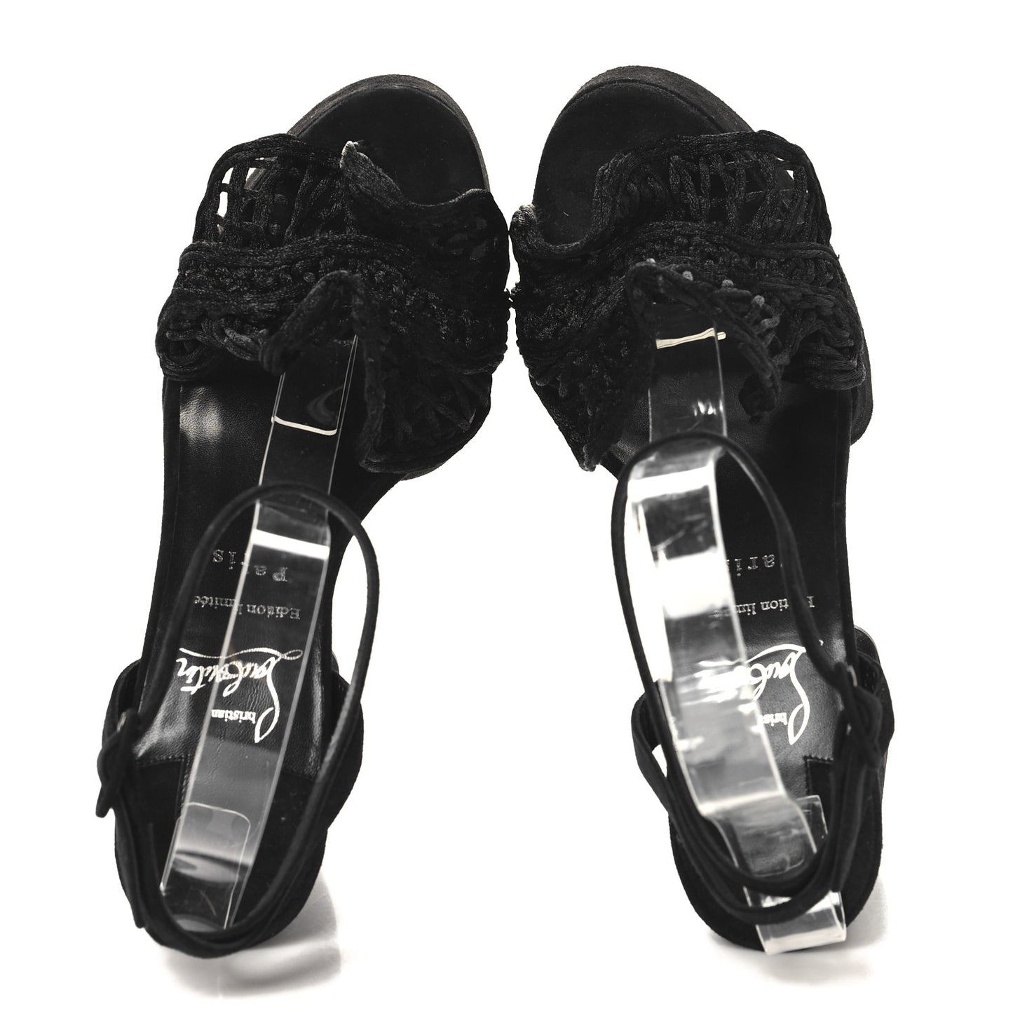 Velvet Kid Resille Deia Frou Alta Sandals 38 Black