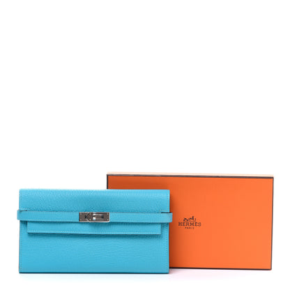 Hermes Chevre Mysore Kelly Longue Wallet 8 of 8