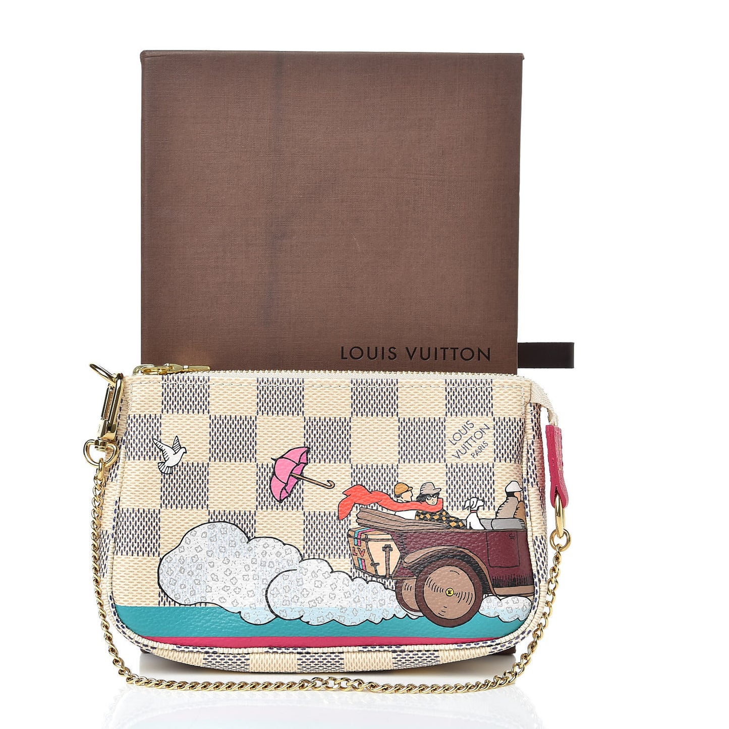 Damier Azur 2015 Christmas Animation Mini Pochette Accessories