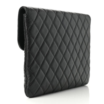 Chanel Caviar Quilted Medium Golden Class Pouch Black 3 of 9