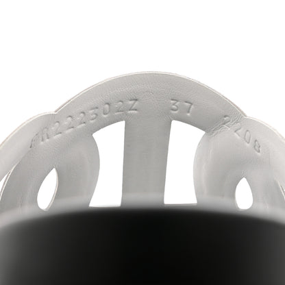 Hermes Nappa Womens Extra Sandals 37 White 7 of 9