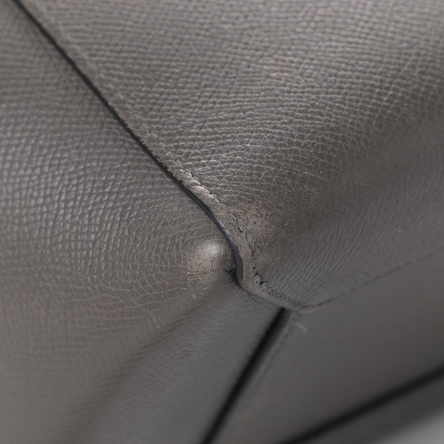 Grained Calfskin Mini Belt Bag Grey