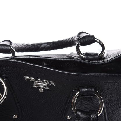 Prada Vitello Daino Braided Hobo Nero Black 12 of 12