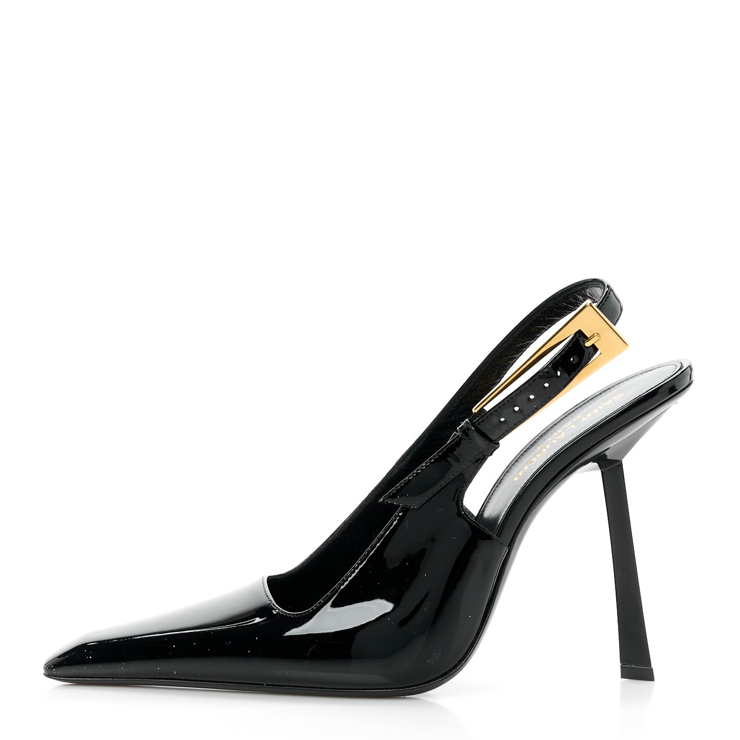 Glazed Calfskin Lee Slingback Pumps 40 Black