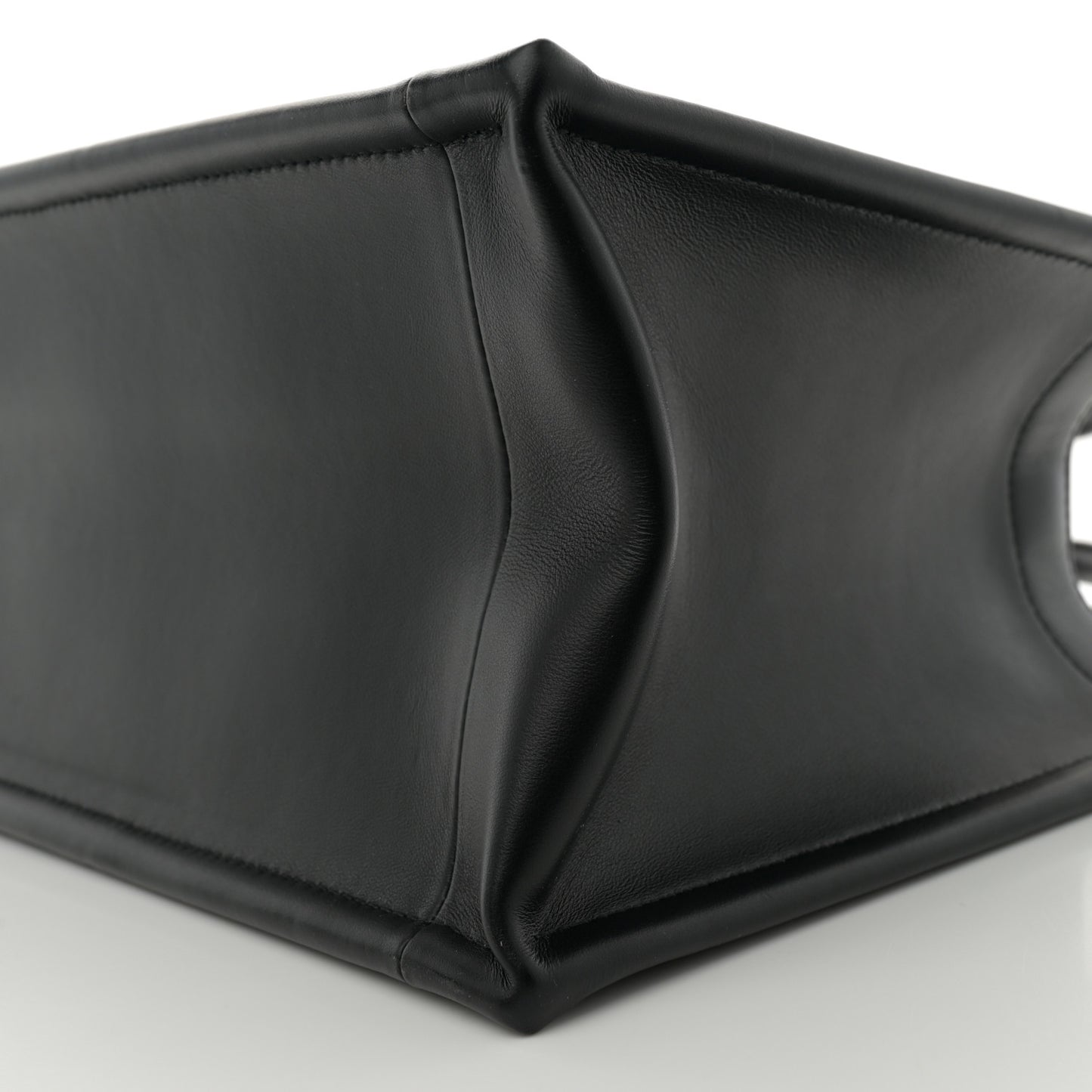 Calfskin Macro Cannage Small Book Tote  Black