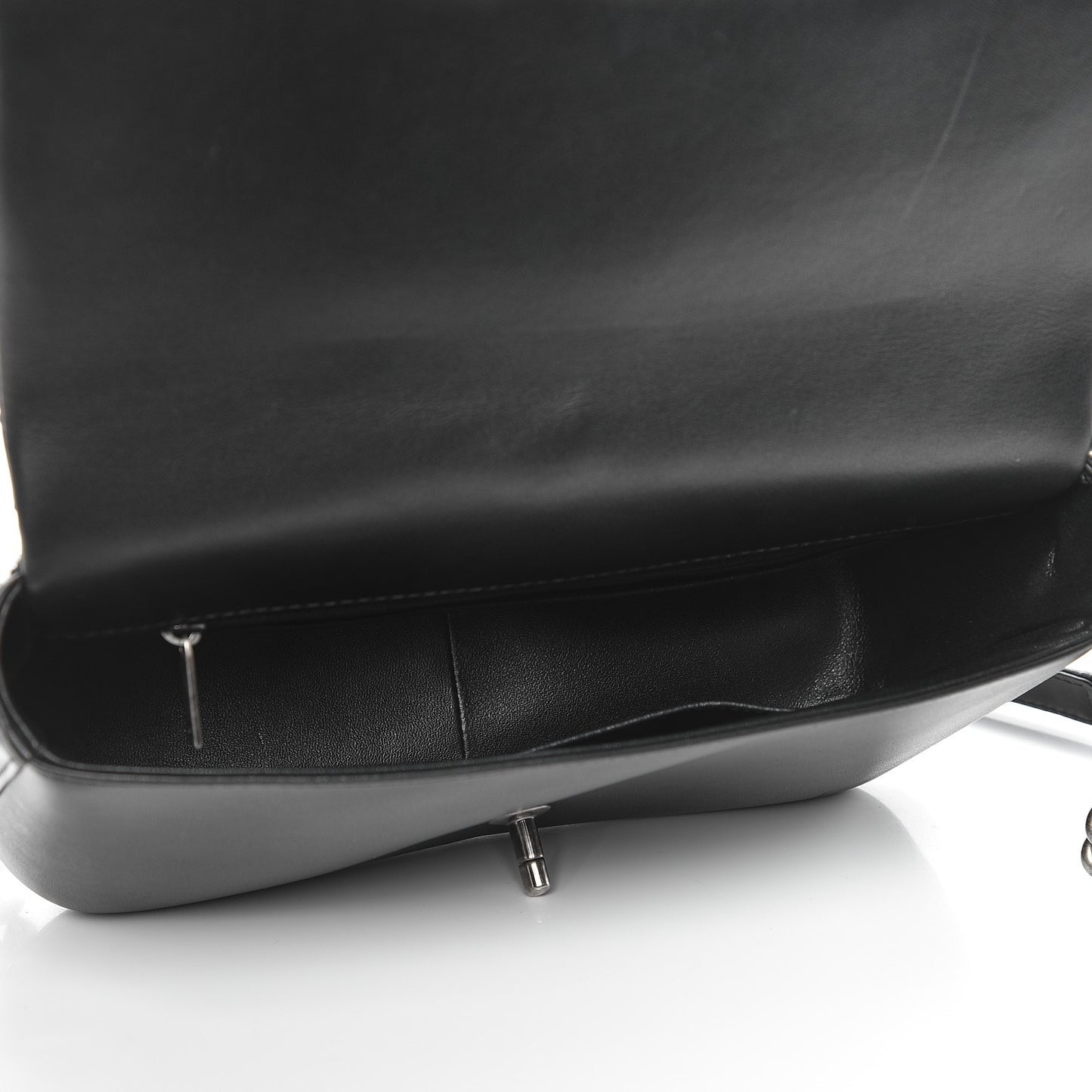 Calfskin Quilted Large Rock My Shoulder Flap Black