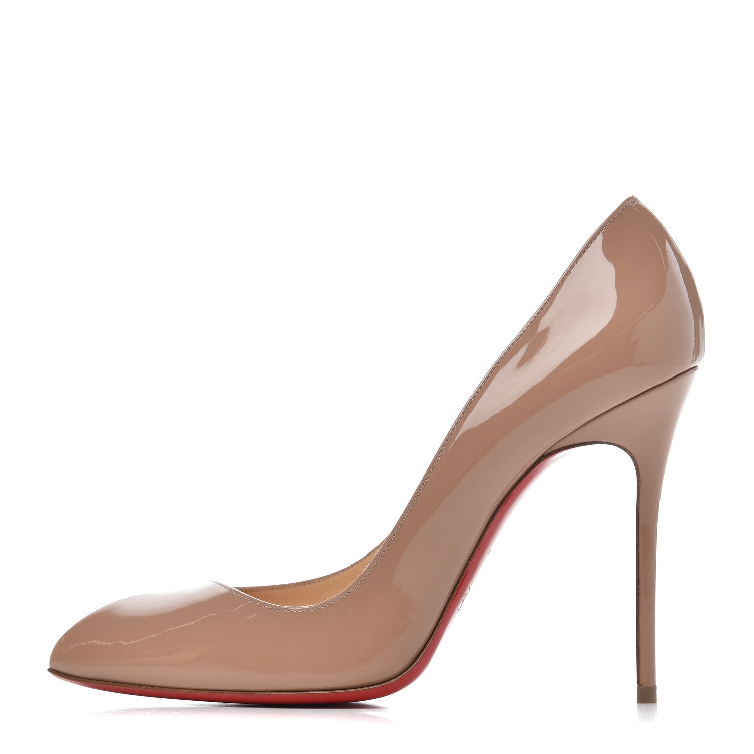 Christian Louboutin Patent Corneille 100 Pumps 38 Nude 1 of 14