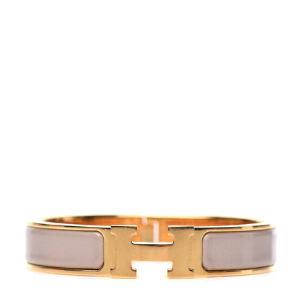 Hermes Enamel Clic Clac H Narrow Bracelet PM Marron Glace 1 of 6