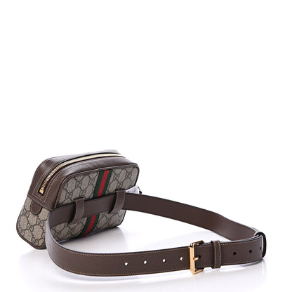 Gucci GG Supreme Monogram Web Small Ophidia Belt Bag 95 38 Dark Brown 2 of 9