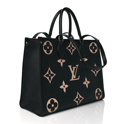 Louis Vuitton Empreinte Monogram Giant Onthego MM Black Beige 3 of 9