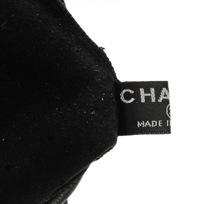 Chanel Lambskin Fingerless Gloves 7.5 Black 7 of 9