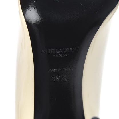 Saint Laurent Patent Calfskin Teddy High Vamp 105 Pumps 36.5 Porcellana 6 of 9