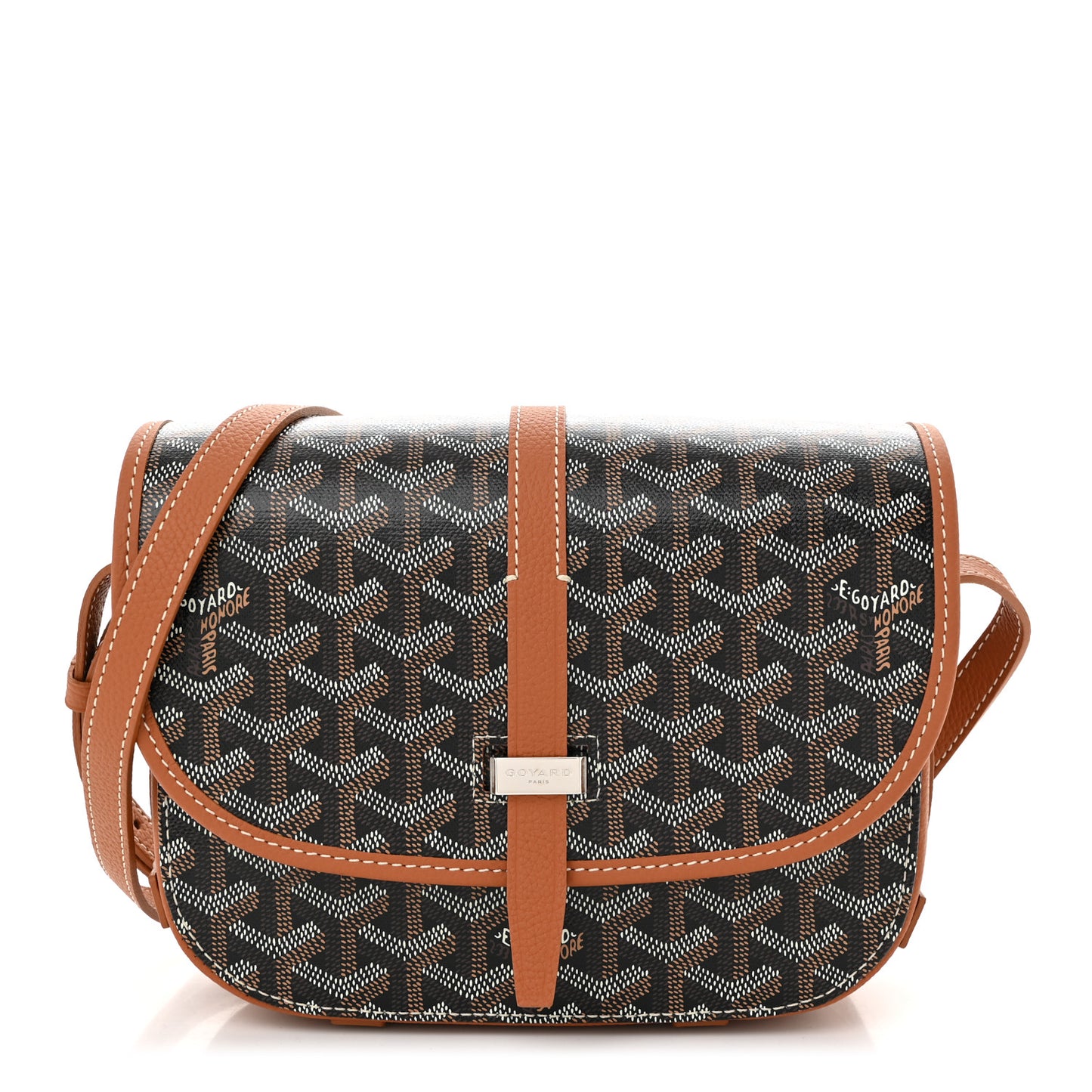 Goyardine Belvedere II PM Messenger Bag Black Gold