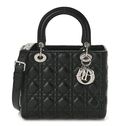 Christian Dior Lambskin Cannage Medium Lady Dior Black 1 of 8
