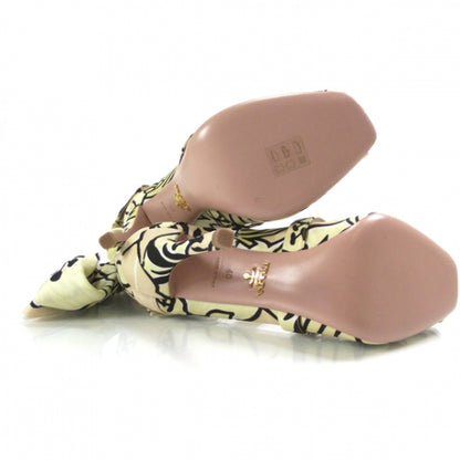 Prada Twill Floral Bow Pumps 40 4 of 8