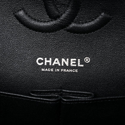 Chanel Tweed Quilted Tartan Medium Double Flap Black White 5 of 8