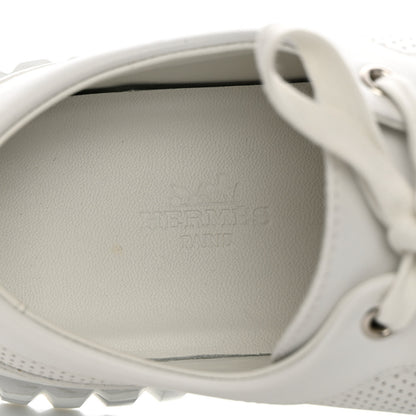 Hermes Perforated Calfskin Cross Sneakers 36 White 6 of 12