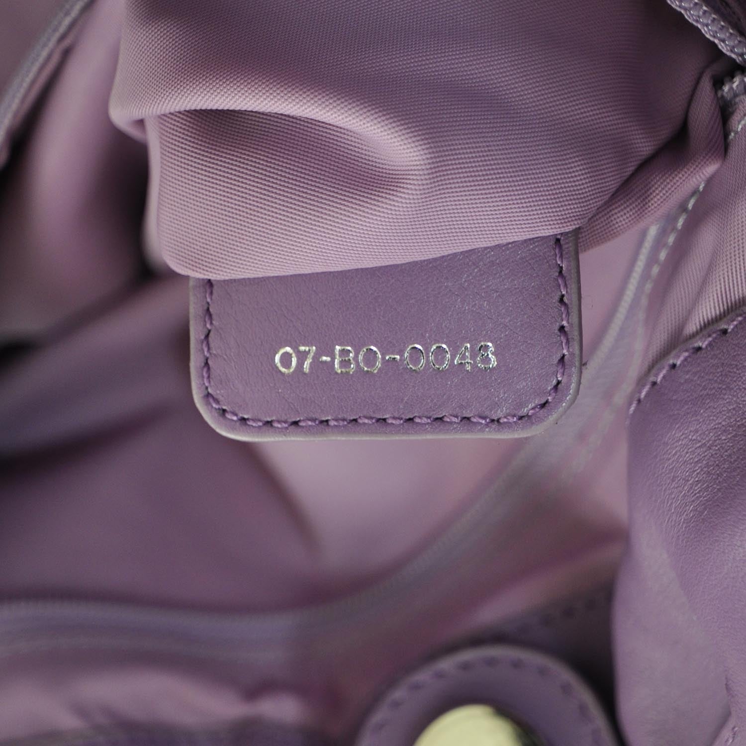 Christian Dior Satin Cannage Charming Tote Purple 8 of 8