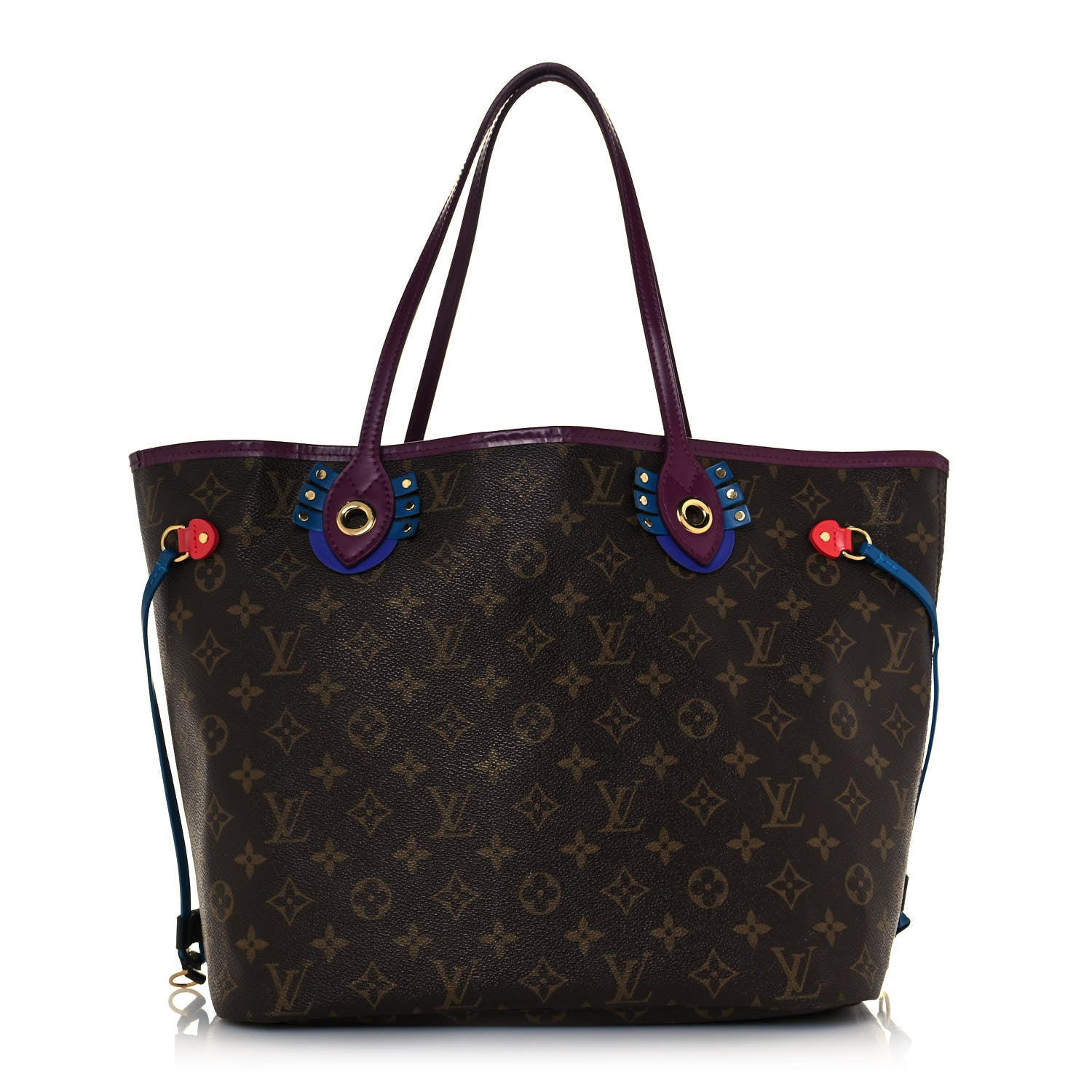 Louis Vuitton Monogram Totem Neverfull MM Magenta 3 of 15