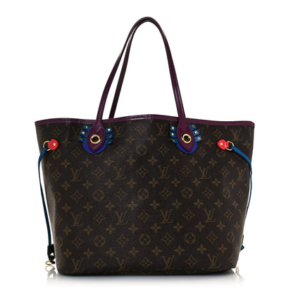 Louis Vuitton Monogram Totem Neverfull MM Magenta 3 of 15
