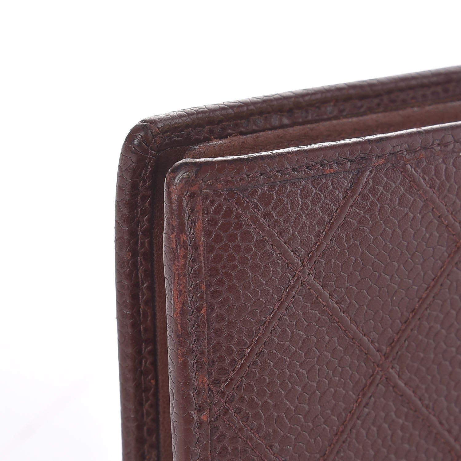 Chanel Caviar Stitched French Wallet Brown 11 of 18