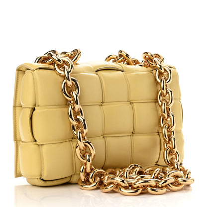 Bottega Veneta Lambskin Maxi Intreccio Padded Chain Cassette Crossbody Bag Corn 2 of 9