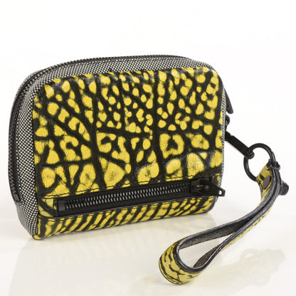 Alexander Wang Pebbled Lambskin Large Fumo Clutch Yellow 3 of 7