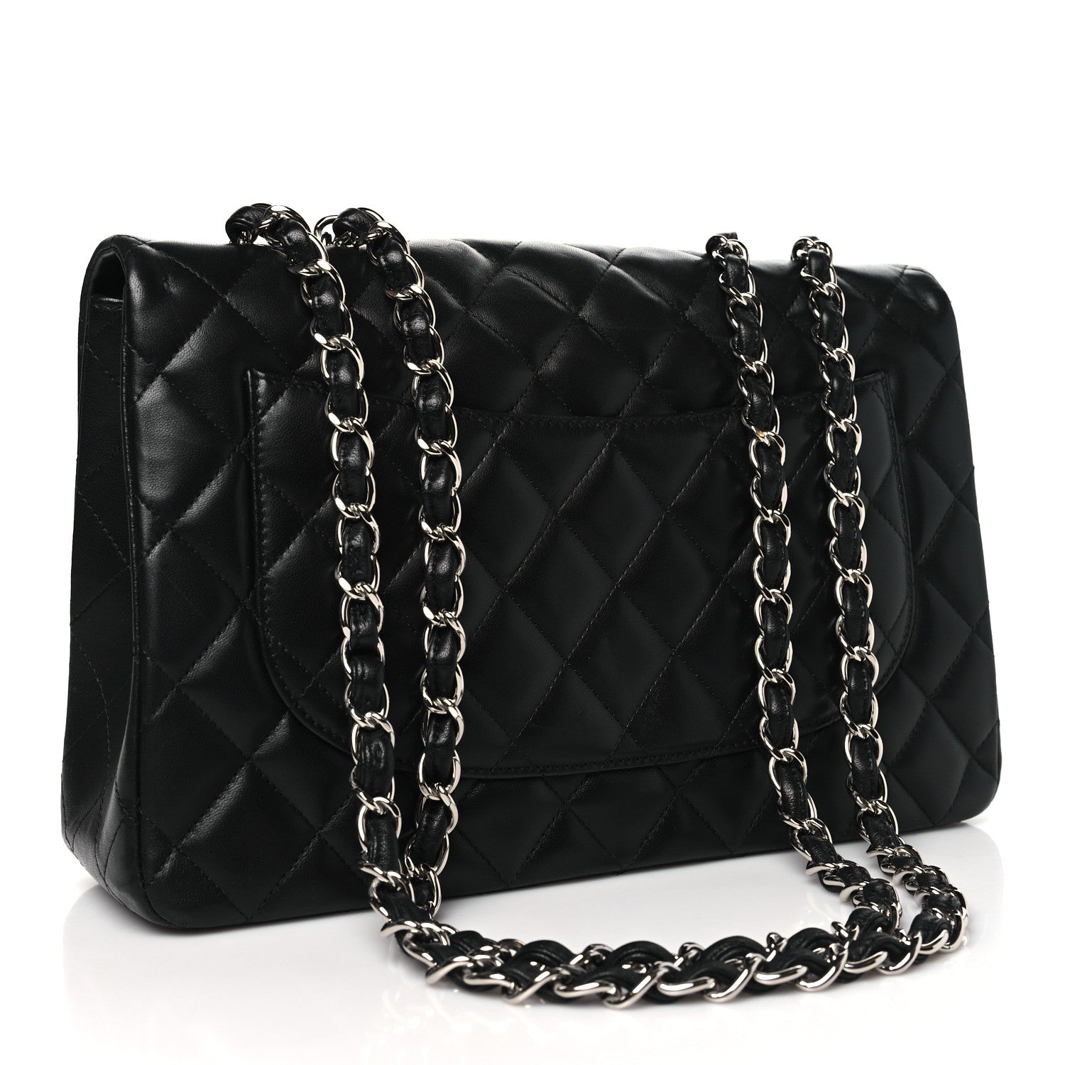 Chanel Lambskin Quilted Jumbo Single Flap Black 3 of 10