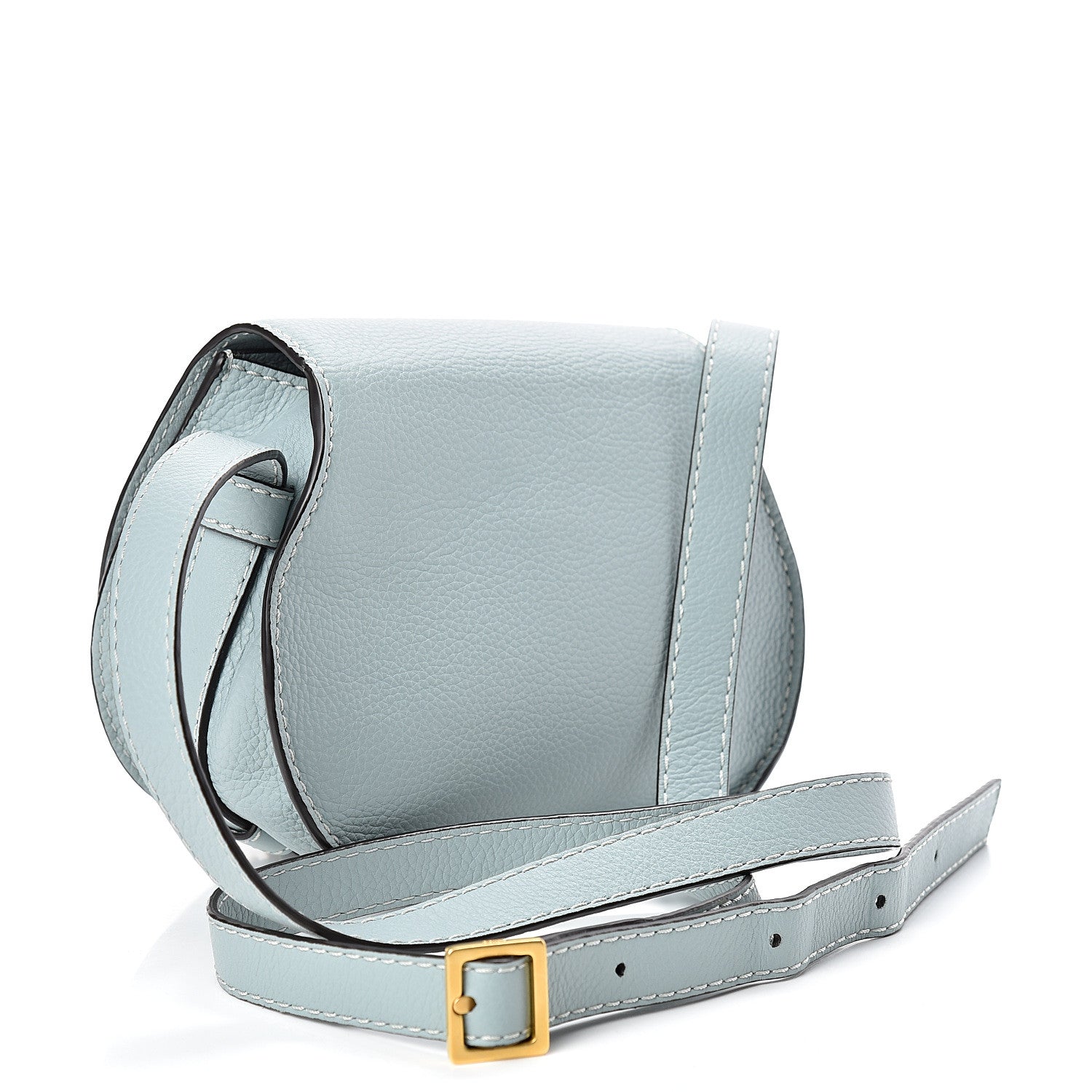Chloe Calfskin Mini Marcie Round Crossbody Bag Faded Blue 2 of 10