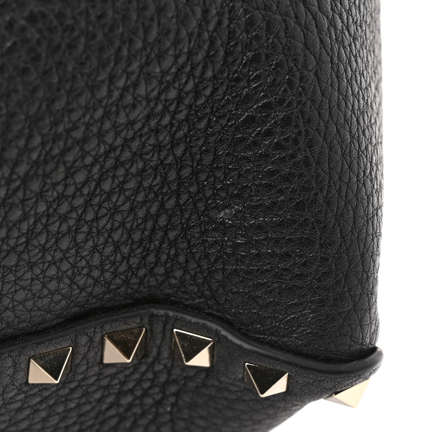 Valentino Garavani Pebbled Calfskin Medium Rockstud Tote Black 10 of 11