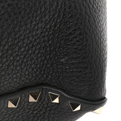 Valentino Garavani Pebbled Calfskin Medium Rockstud Tote Black 10 of 11