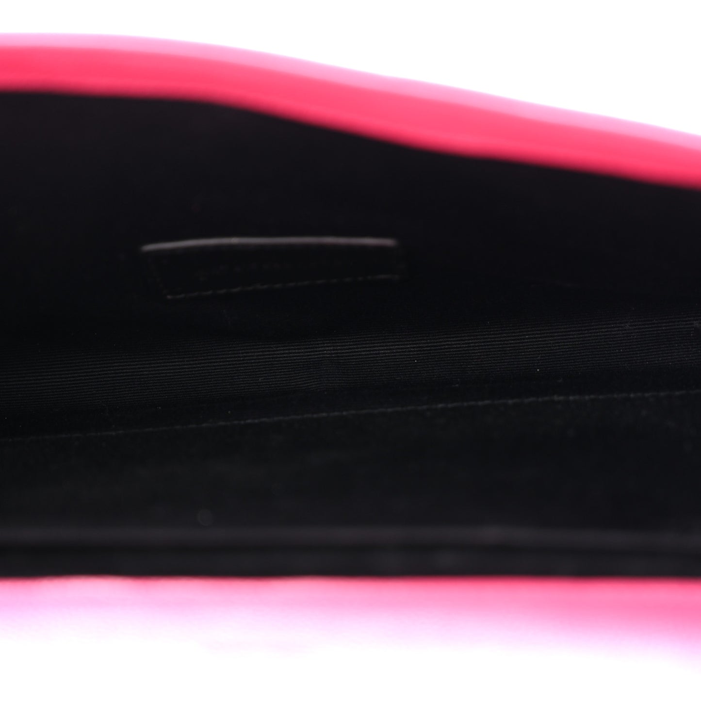 Grain De Poudre Matelasse Chevron Monogram Envelope Clutch Fuchsia