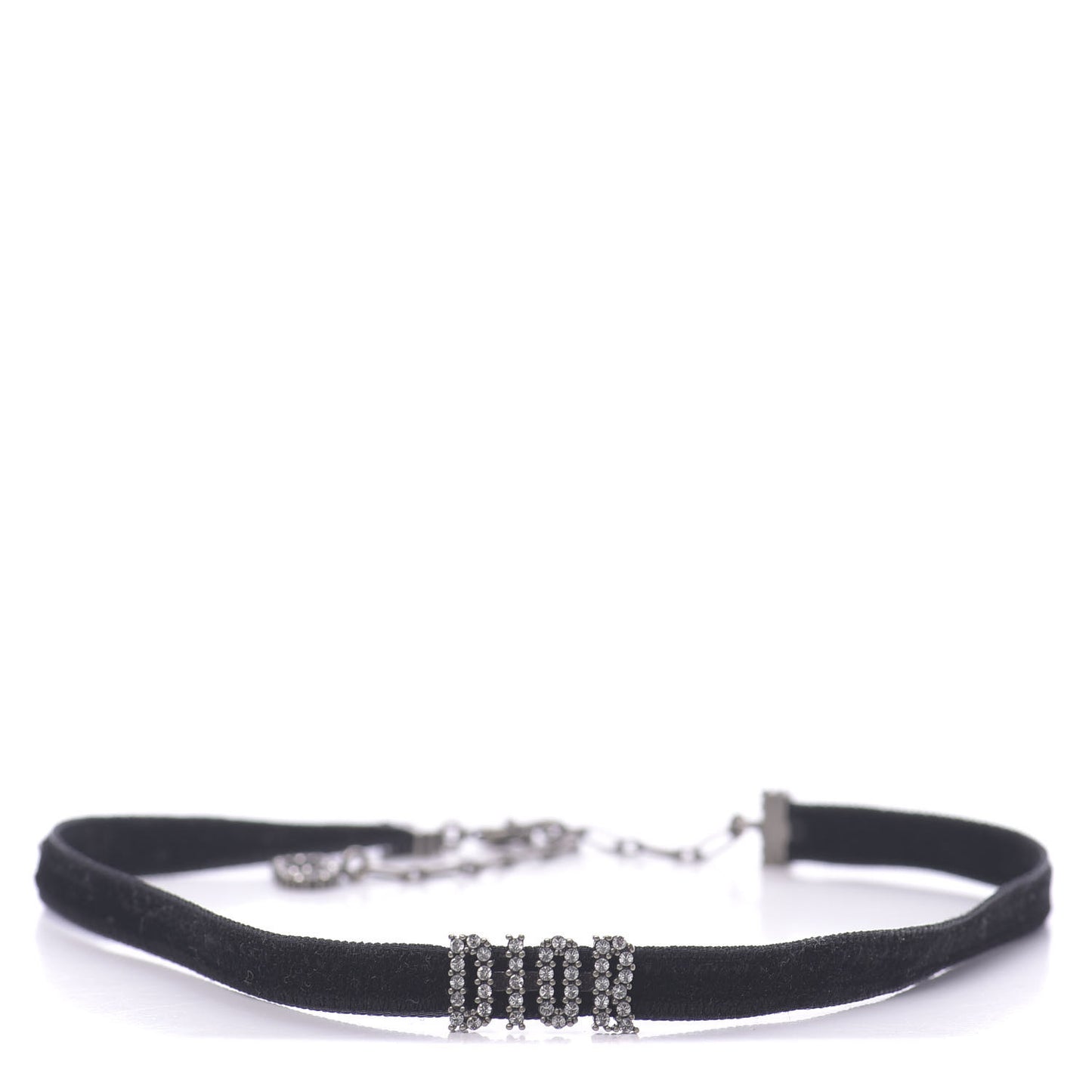 Velvet Crystal DIOR Choker Necklace Black