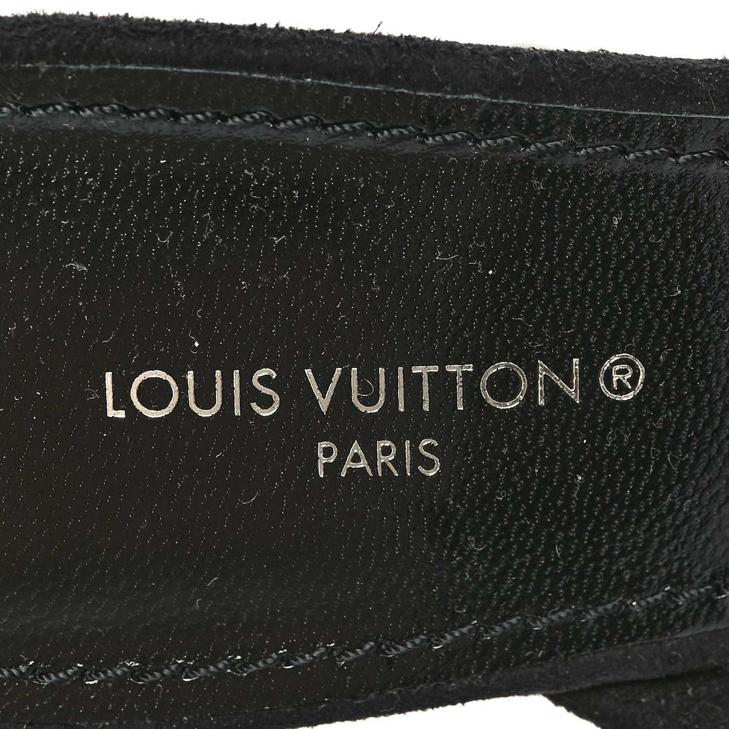 Louis Vuitton Suede Goat Rhinestone Appeal Sandals 37.5 Black 6 of 8