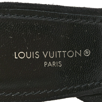 Louis Vuitton Suede Goat Rhinestone Appeal Sandals 37.5 Black 6 of 8