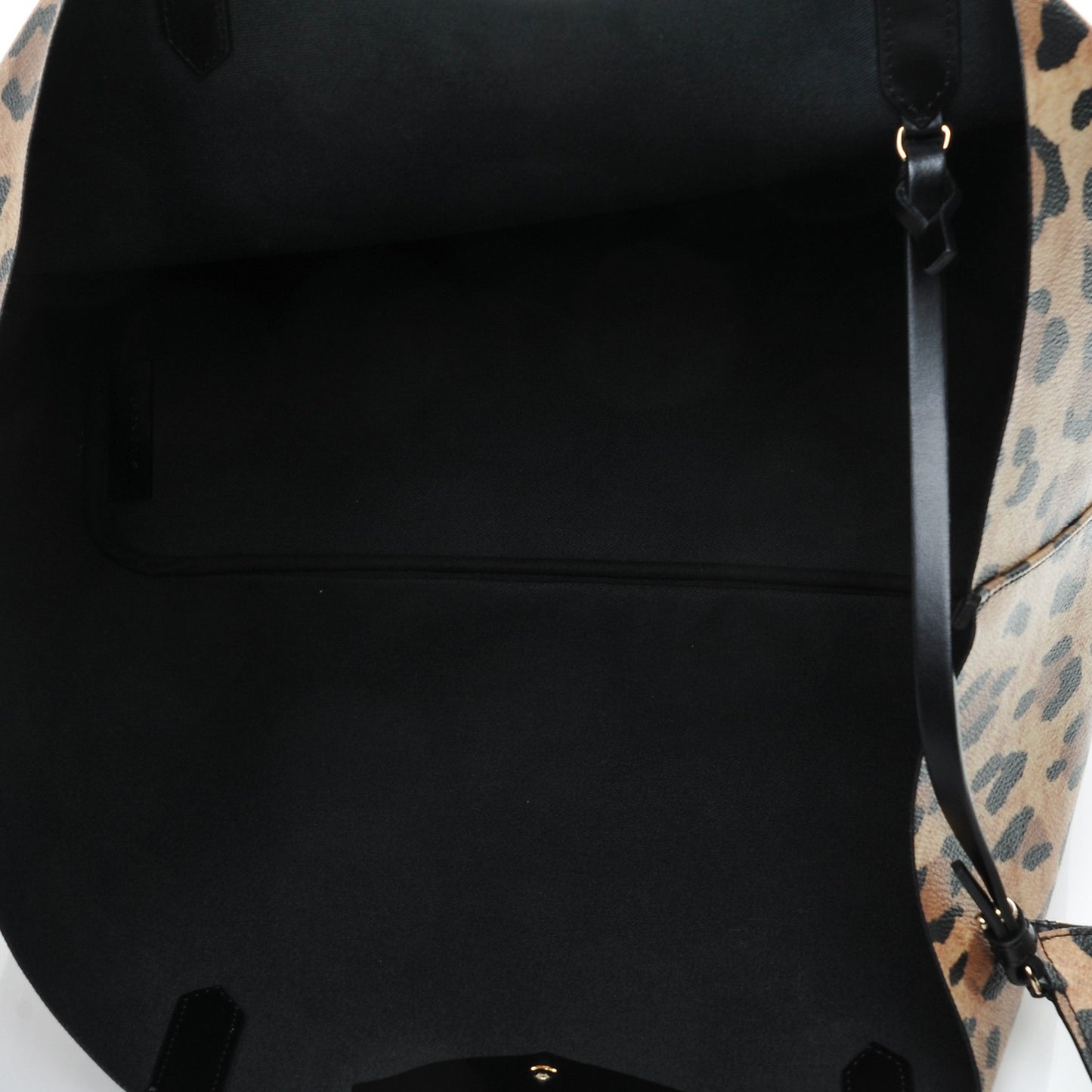 Textured Coated Canvas Leopard Print Large Antigona Tote