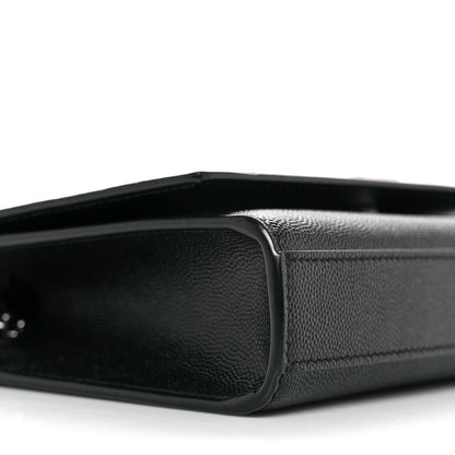 Saint Laurent Grain De Poudre Small Monogram Kate Satchel Black 7 of 9
