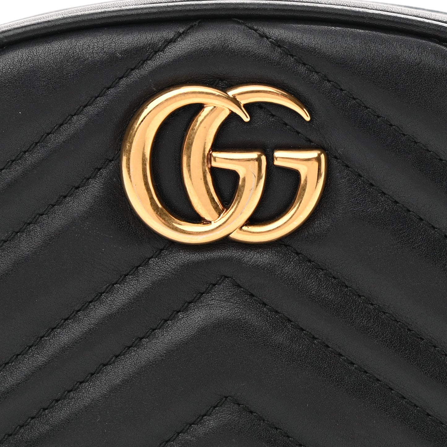 Calfskin Matelasse GG Marmont Belt Bag 85 34 Black
