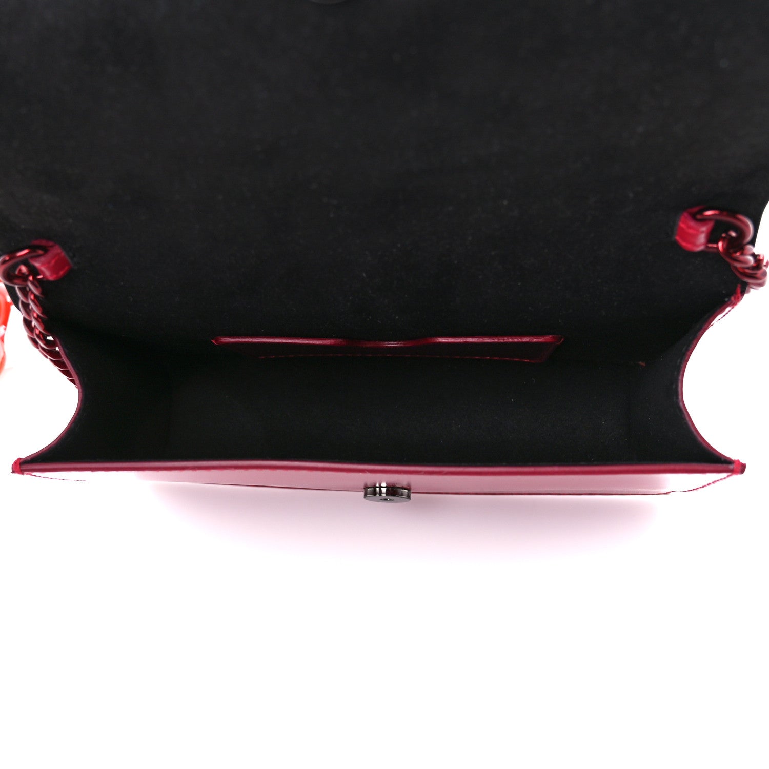Alexander McQueen Calfskin Small Skull Resin Chain Crossbody Bag Red 5 of 10