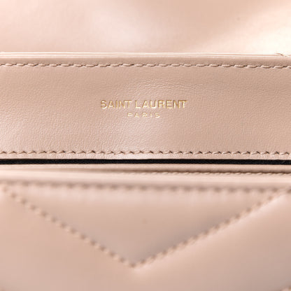 Saint Laurent Calfskin Y Quilted Monogram Toy Loulou Crossbody Bag Dark Beige 6 of 12