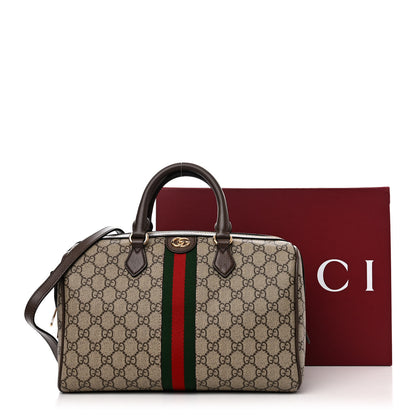 Gucci GG Supreme Monogram Web Medium Ophidia Top Handle Bag Beige Ebony 12 of 12