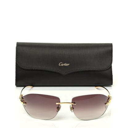 Cartier Panthere De Cartier Aviator Sunglasses Gold 6 of 6