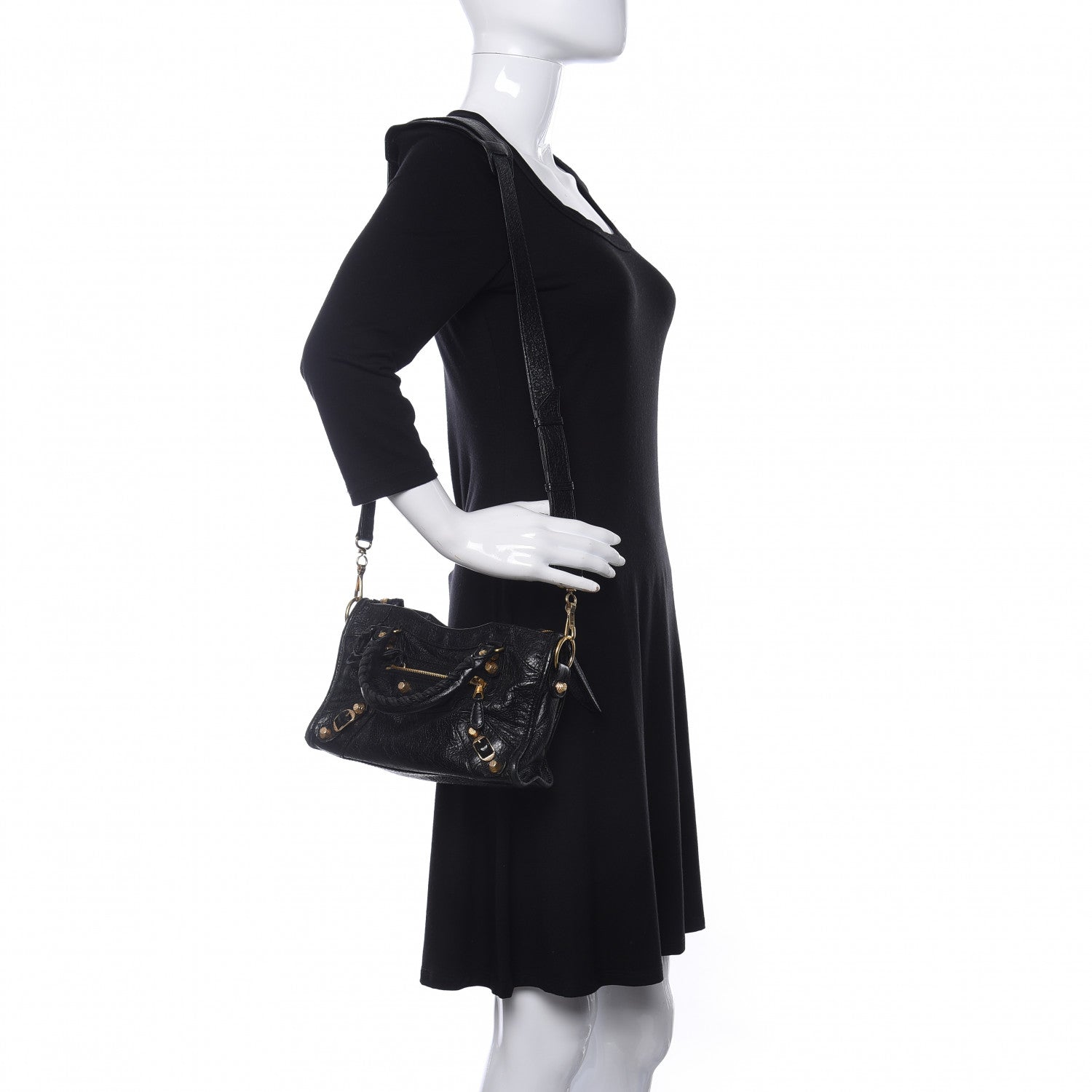 Balenciaga Agneau Giant 12 Gold Hardware Mini City Black 2 of 11