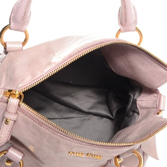 Miu Miu Vitello Lux Mini Bow Bag Mughetto 80531 – FASHIONPHILE